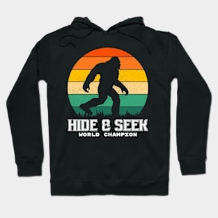 Bigfoot Hide And Seek World Champion Sasquatch Retro Hoodie